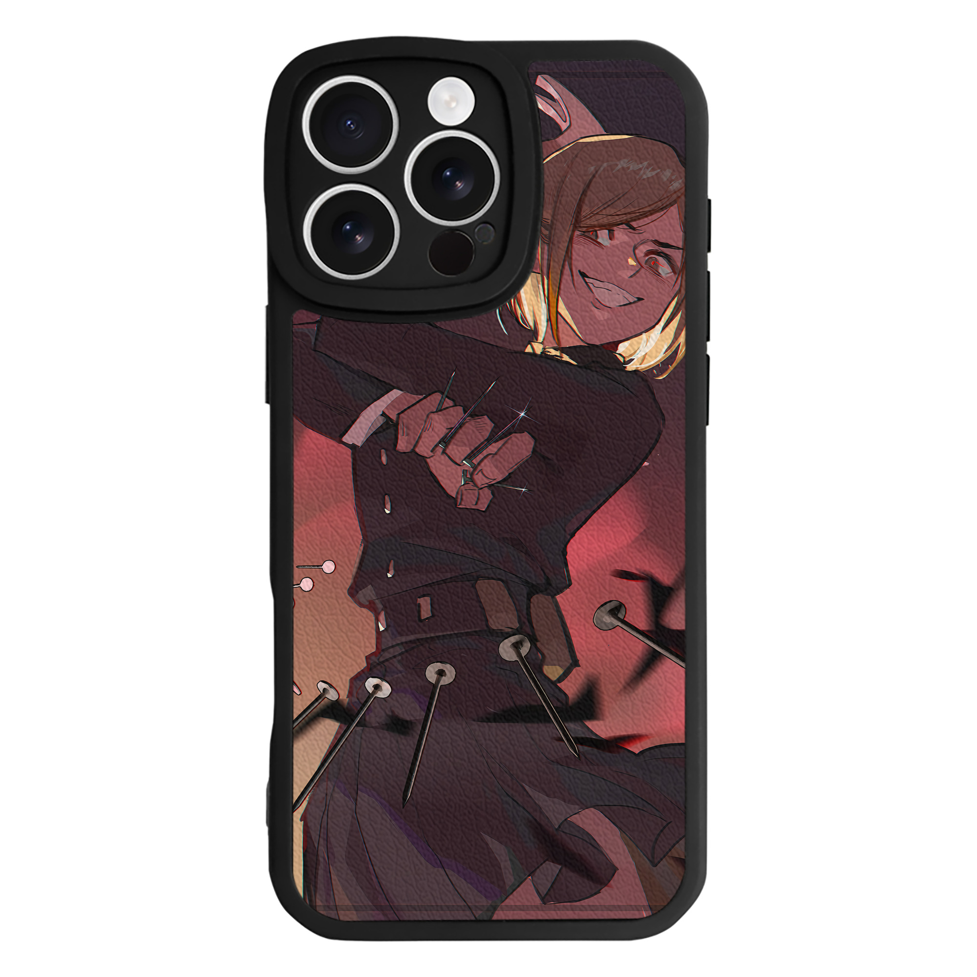 （画像用） 呪術廻戦 Jujutsu Kaisen 【iPhone 16シリーズ対応】シリコンスマホケース（レザー調） 材質：シリコン